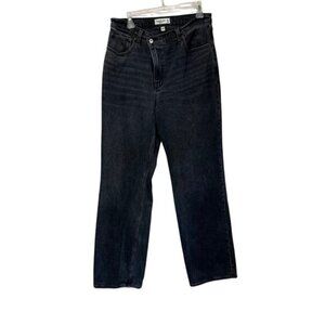 Abercrombie & Fitch Curve Love The 90s Relaxed Jean High Rise Black Size 30/10L
